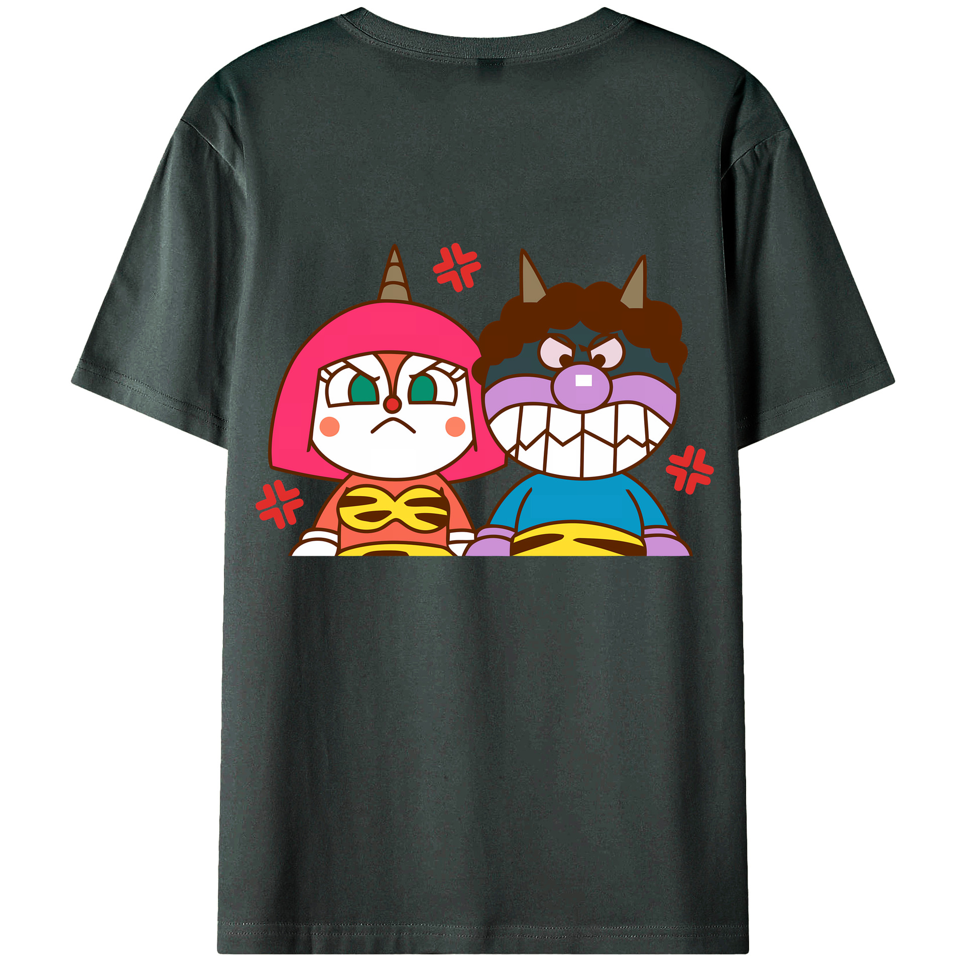 （画像用） アンパンマン Anpanman 綿100％ メンズ半袖Tシャツ（バックプリント） 通気性